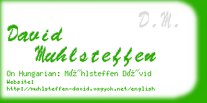 david muhlsteffen business card